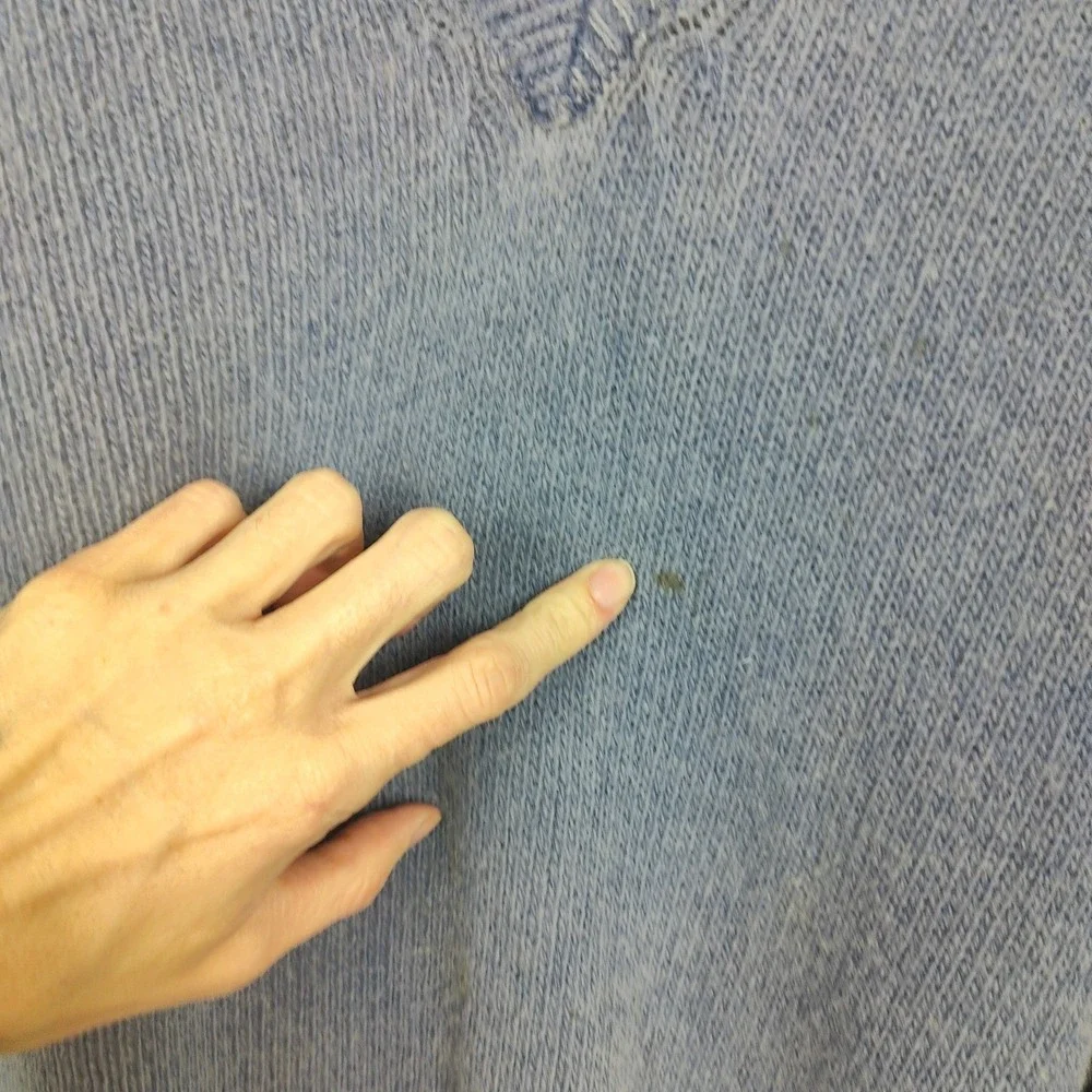 Vintage J Crew Lambswool Sweater Mens‎ XL Blue Knit Oarsman Made in Italy Preppy